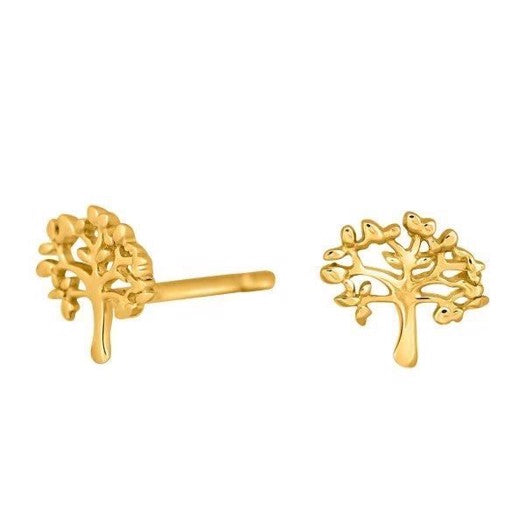 TREE52 ørestikker i forgyldt sølv fra Nordahl Jewellery